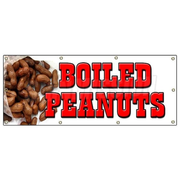 BOILED PEANUTS BANNER SIGN stand cart hot sign signs fresh Georgia